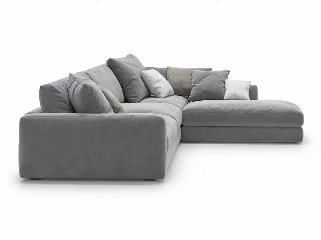Sofá modular de contract, vista lateral izquierdo