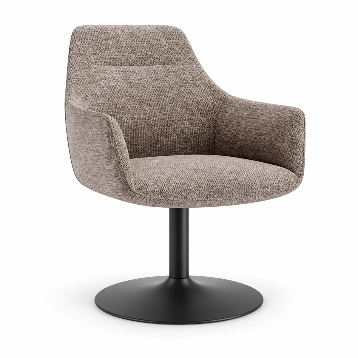La misma silla con pie central y base circular negra